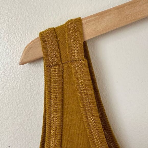 Universal Standard Women’s *Altered Superfine French Terry Jumpsuit in Mustard Y - Picture 7 of 16